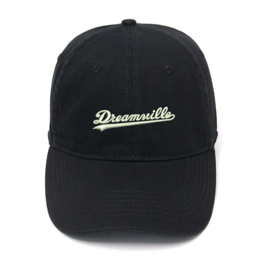 Dreamville Vibes: Black Velcro Back Hat with Urban Edge